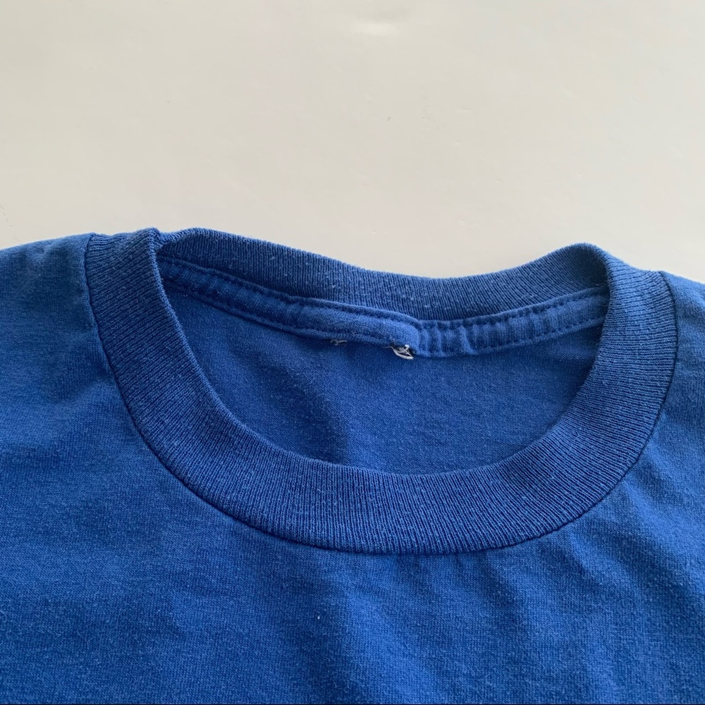 032 - VINTAGE 90s MICKEY MOUSE WALT DISNEY CARTOON BLUE SHORT SLEEVE T SHIRT - Picture 2 of 5